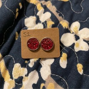 Homemade sparkly earrings